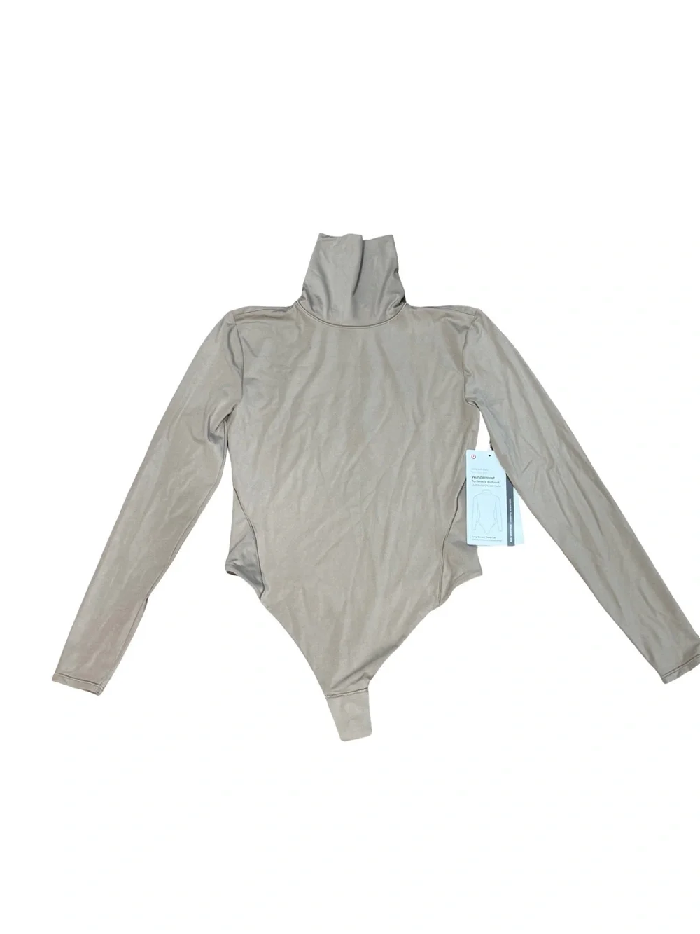 🤎 NWT Lululemon Wundermost Ultra-Soft Nulu Turtleneck Bodysuit Taupetastic Small